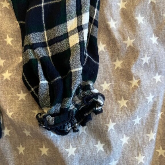 Hollister cropped long sleeve navy/green/white plaid top - size S - Picture 5 of 5